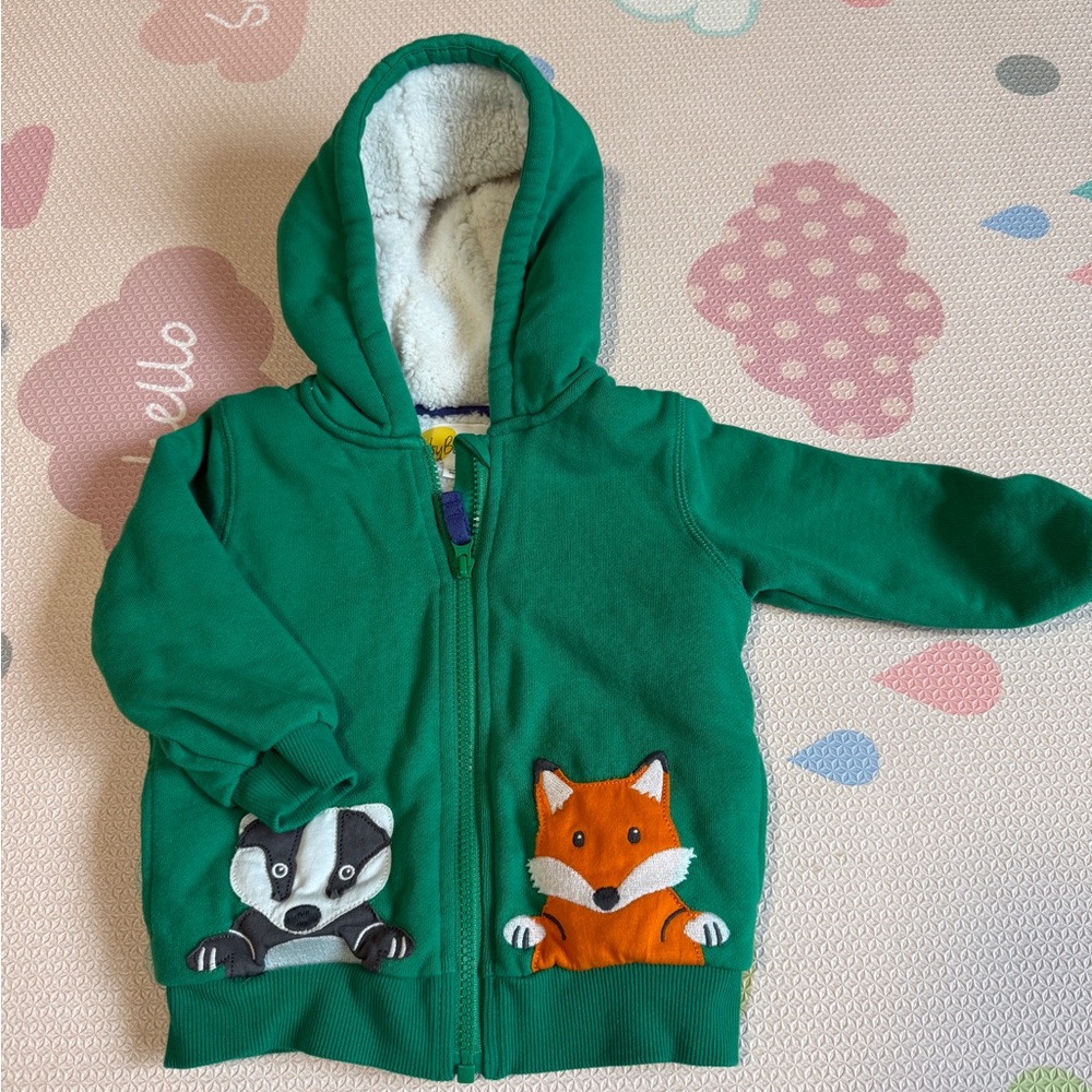 Baby Boden Cream Fleece Jacket
